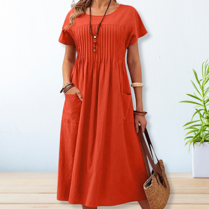 CRINA - Elegant Dress With Pockets