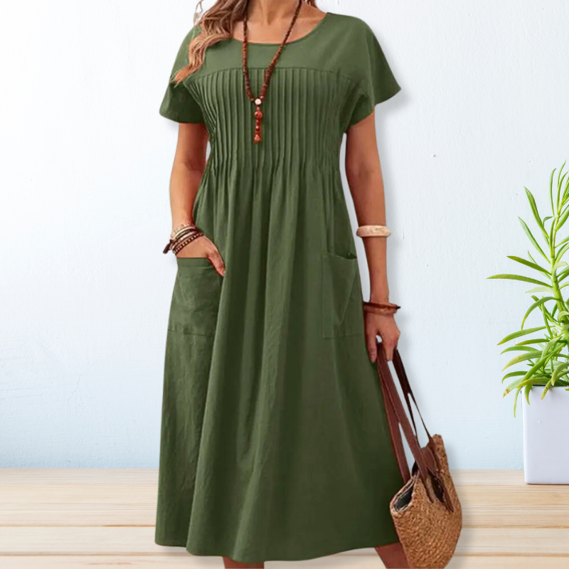 CRINA - Elegant Dress With Pockets