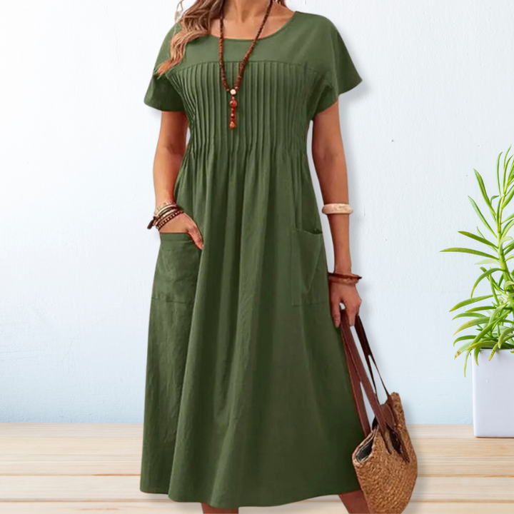 CRINA - Elegant Dress With Pockets
