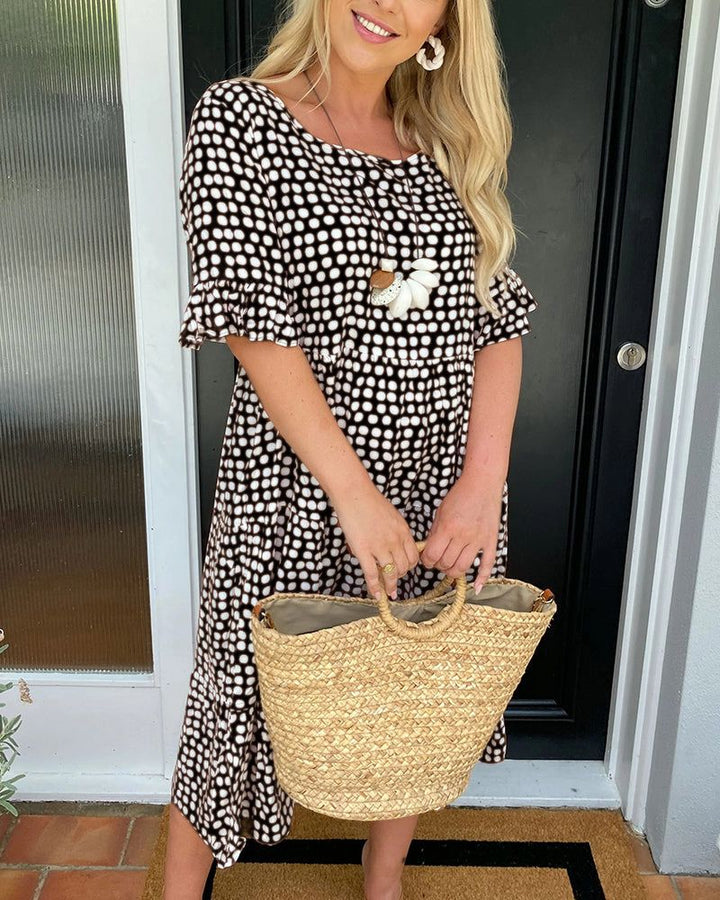 DALIA | Stylish Print Dress with Sleeves