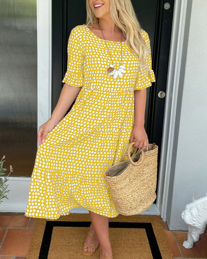 DALIA | Stylish Print Dress with Sleeves
