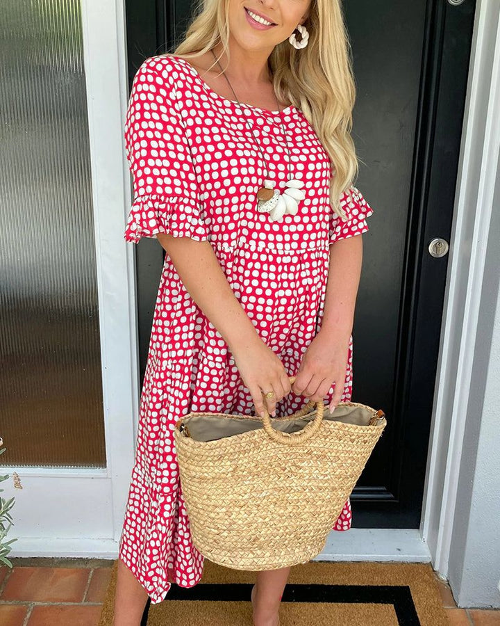 DALIA | Stylish Print Dress with Sleeves
