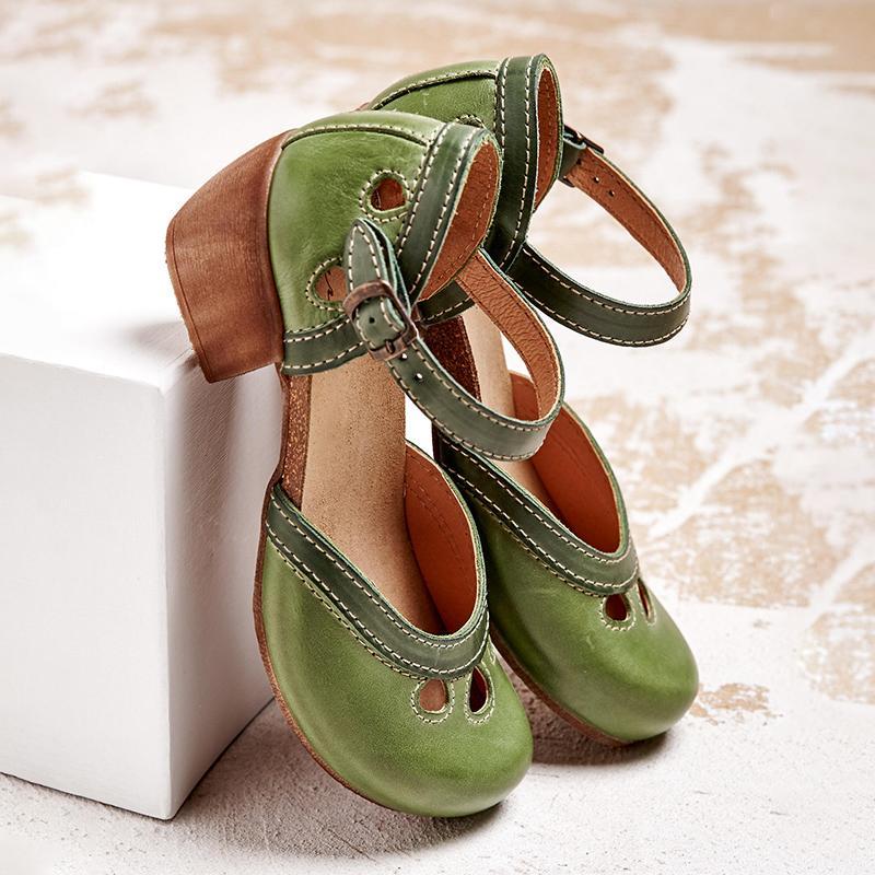 OLMINA - Orthopedic sandals with low heels