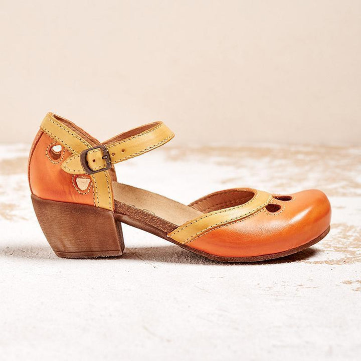 OLMINA - Orthopedic sandals with low heels