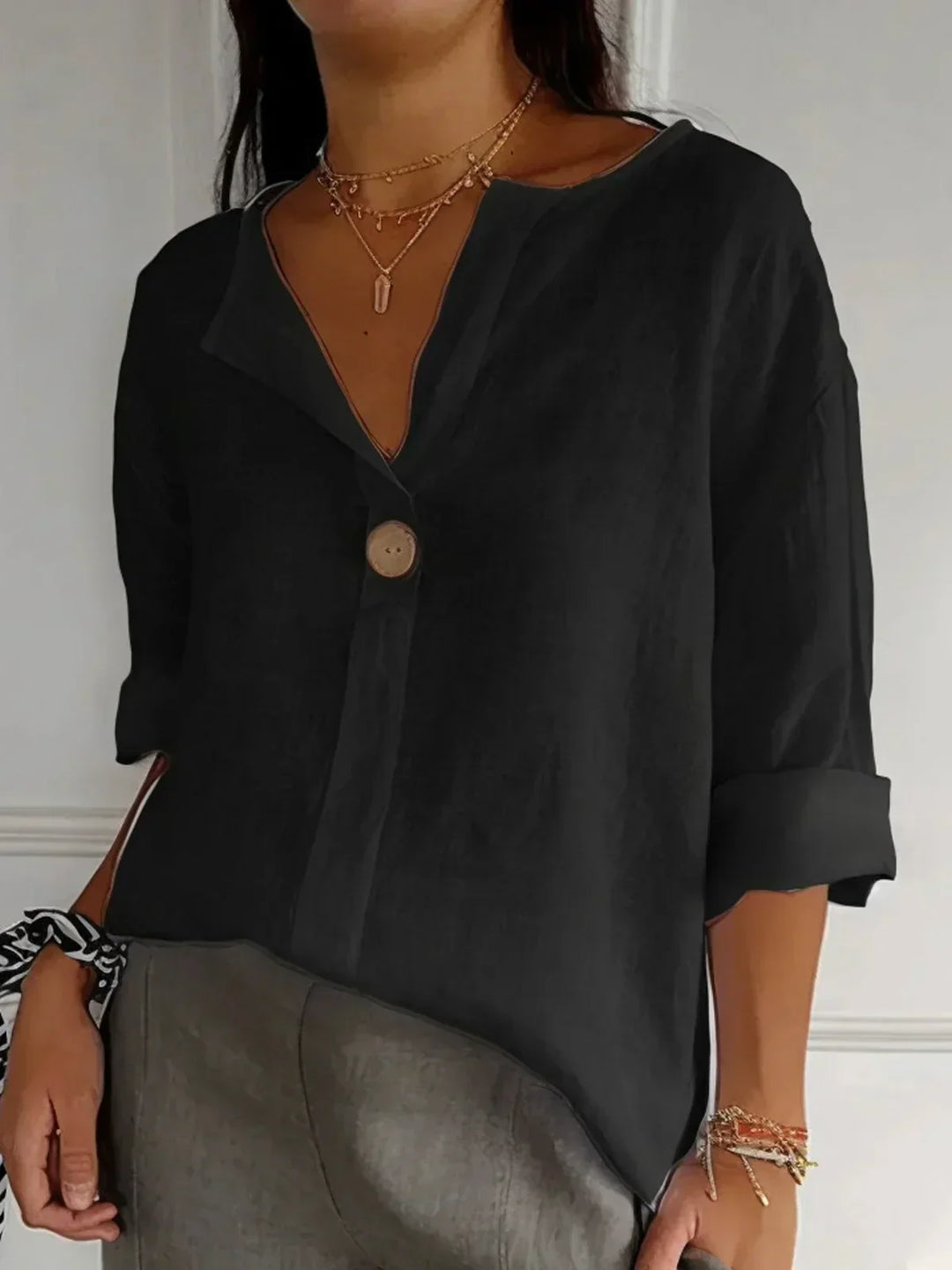 Laisa™ - Casual V-neck Blouse