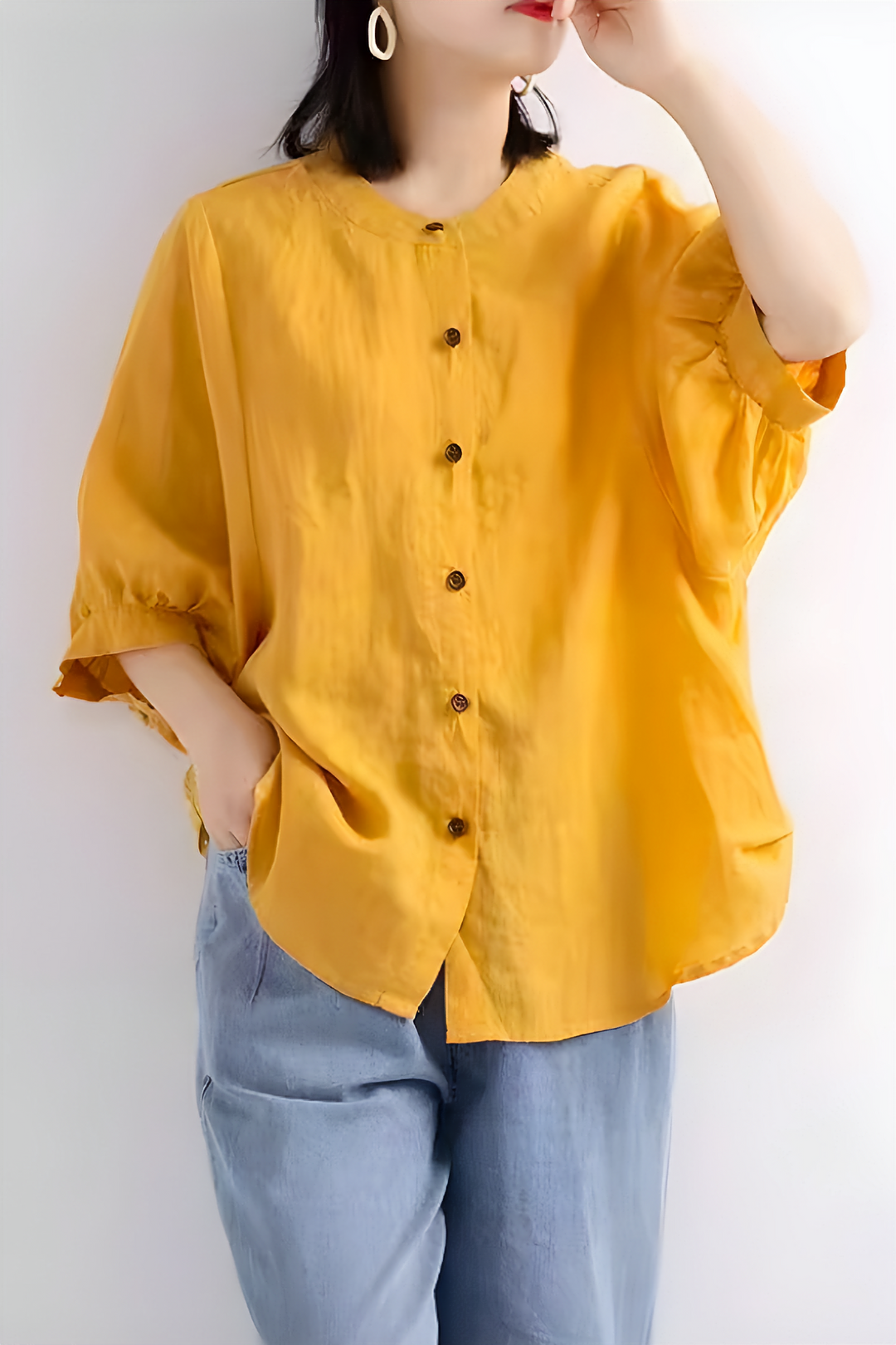 Zelina - Relaxed Loose Breathable Linen Blouse