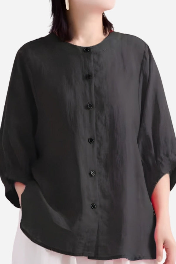 Zelina - Relaxed Loose Breathable Linen Blouse