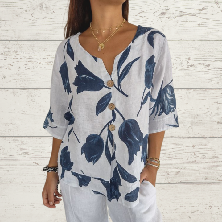 Clementine | Casual Floral Elegant Women’s Shirt