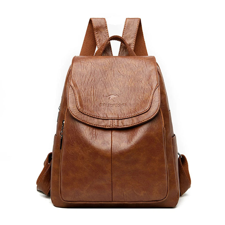 Eda - Anti-theft backpack made of leather