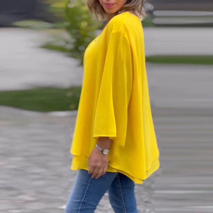 VERONI | Chiffon Zipper Blouse