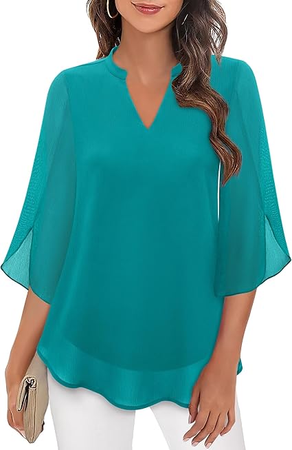 SELY - Double Layers Chiffon Blouse