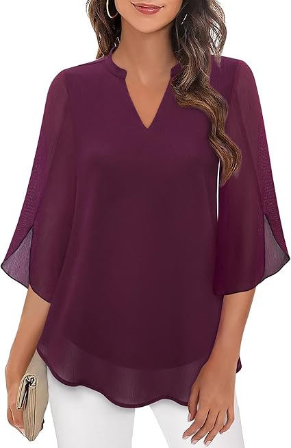 SELY - Double Layers Chiffon Blouse