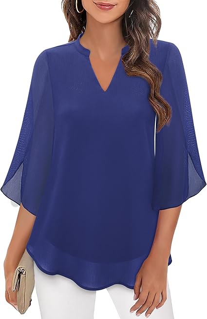 SELY - Double Layers Chiffon Blouse