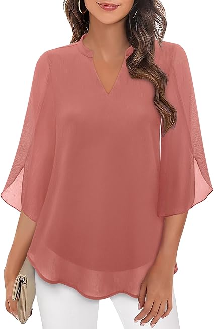 SELY - Double Layers Chiffon Blouse