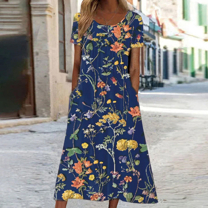 CHICA | Elegant Boho Floral Maxi Dress with Tummy Coverage