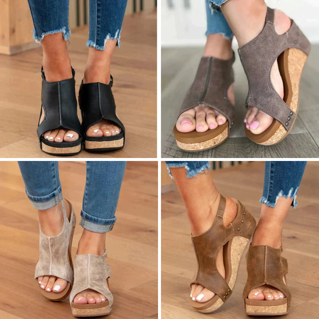 DELINA - Stylish Wedge Sandals