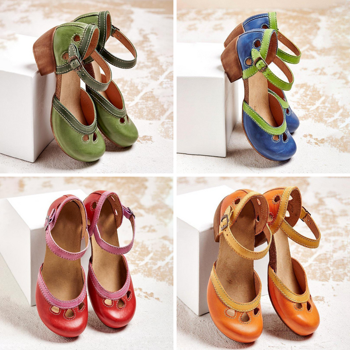 OLMINA - Orthopedic sandals with low heels