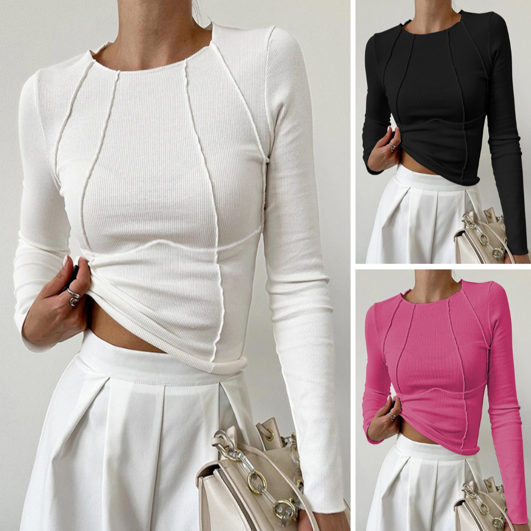 LOVA - Piping Long Sleeve Top