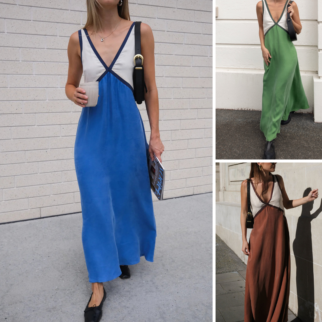 Eliza - Contrast Maxi Dress