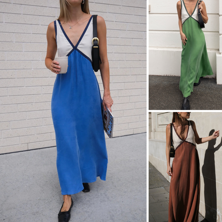 Eliza - Contrast Maxi Dress