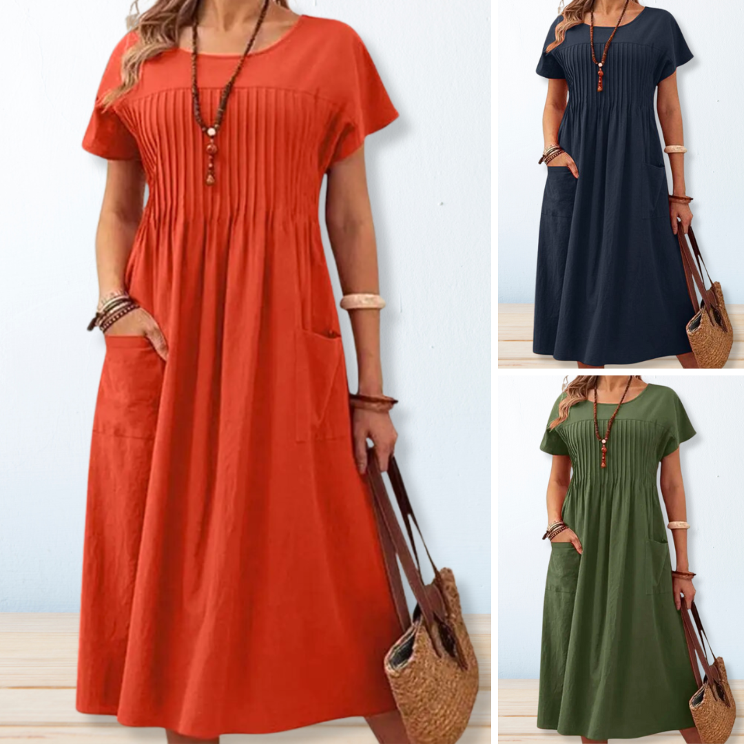 CRINA - Elegant Dress With Pockets