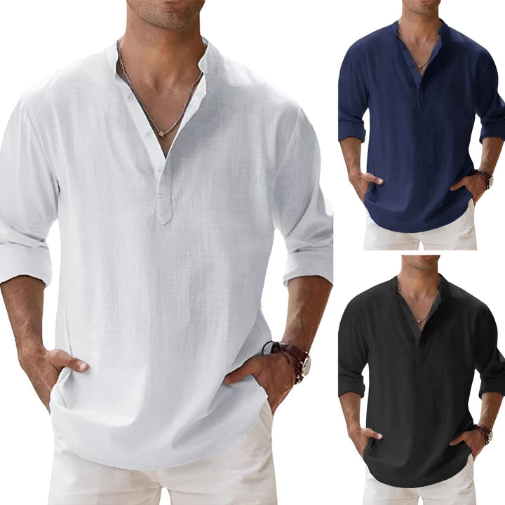 SAVINO™ – MEN'S COTTON & LINEN SHIRT