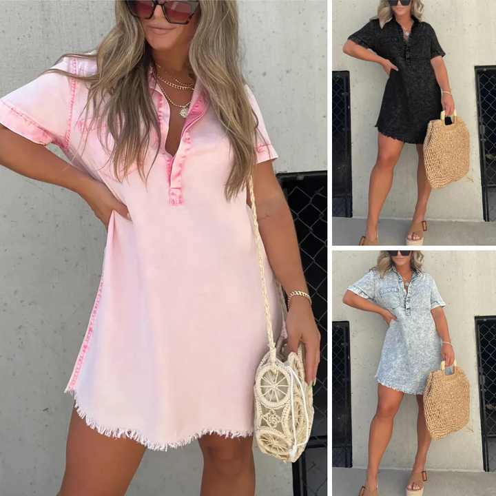 XINA - Denim Shirt Dress