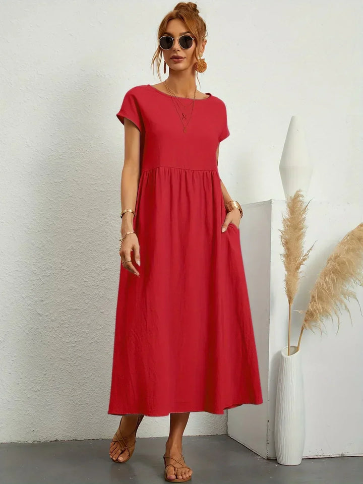 Sarina™ - Lightweight Cotton Dress With Pockets