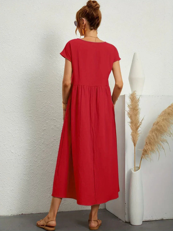 Sarina™ - Lightweight Cotton Dress With Pockets