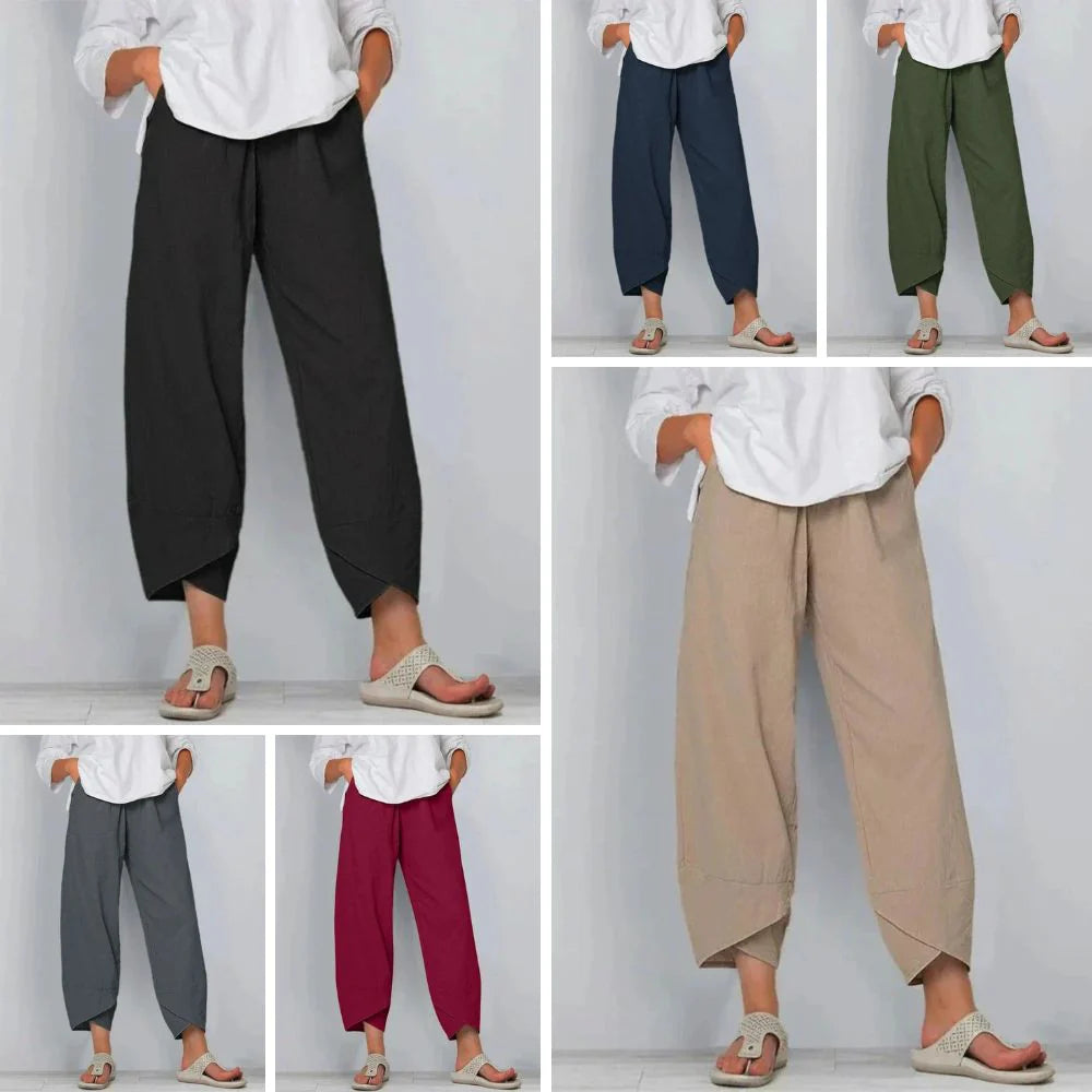 Amara - Chic Cotton & Linen Trousers