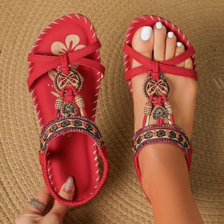 LIONA - Boho Flat Sandals