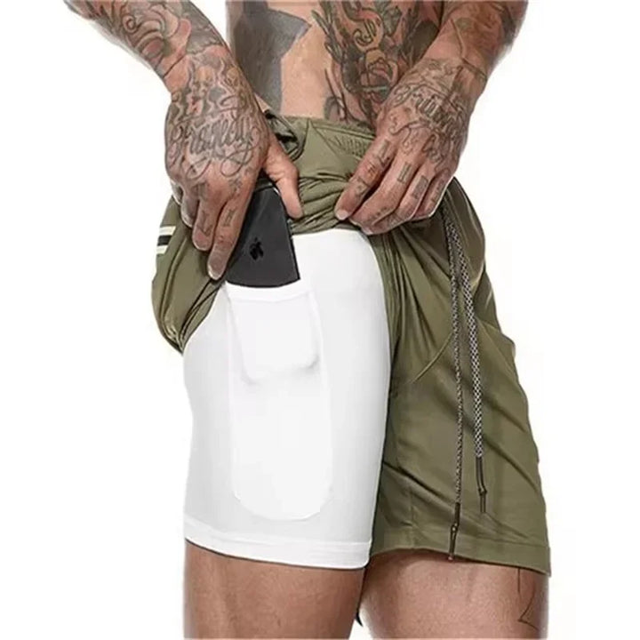 DUALFLEX™ – MEN'S 2-IN-1 SPORTS SHORTS – BREATHABLE & COMFORTABLE