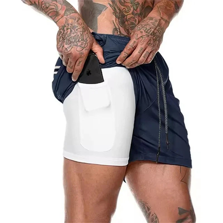 DUALFLEX™ – MEN'S 2-IN-1 SPORTS SHORTS – BREATHABLE & COMFORTABLE