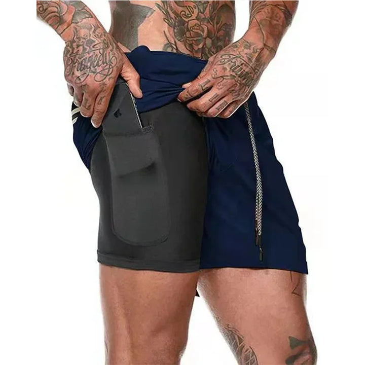 DUALFLEX™ – MEN'S 2-IN-1 SPORTS SHORTS – BREATHABLE & COMFORTABLE