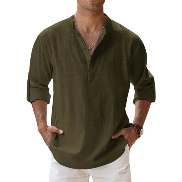 SAVINO™ – MEN'S COTTON & LINEN SHIRT
