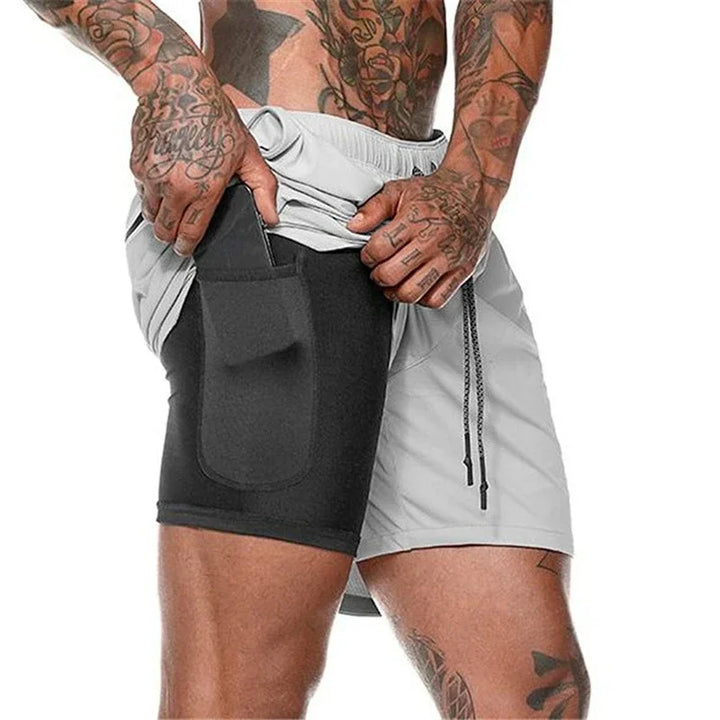 DUALFLEX™ – MEN'S 2-IN-1 SPORTS SHORTS – BREATHABLE & COMFORTABLE