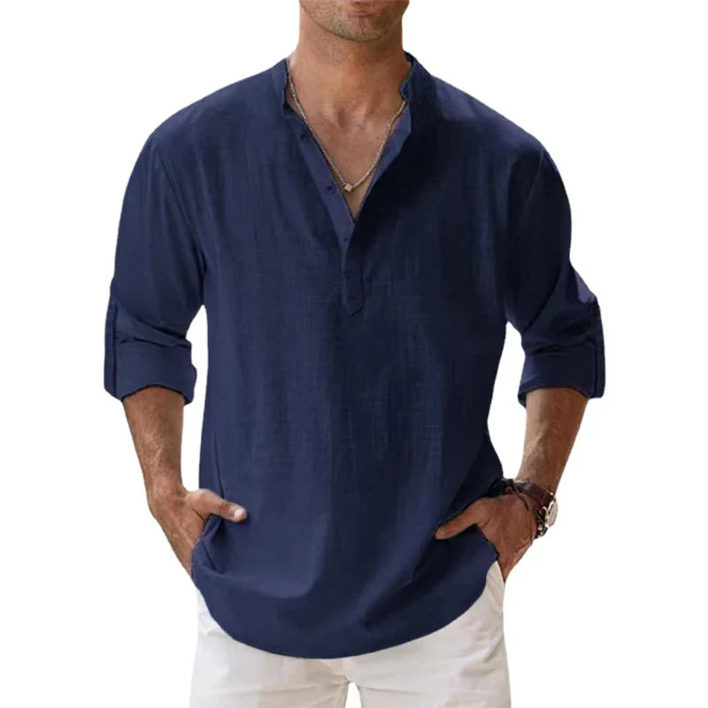 SAVINO™ – MEN'S COTTON & LINEN SHIRT