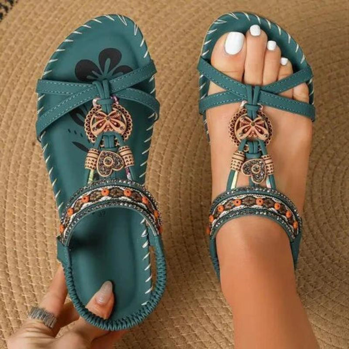 LIONA - Boho Flat Sandals