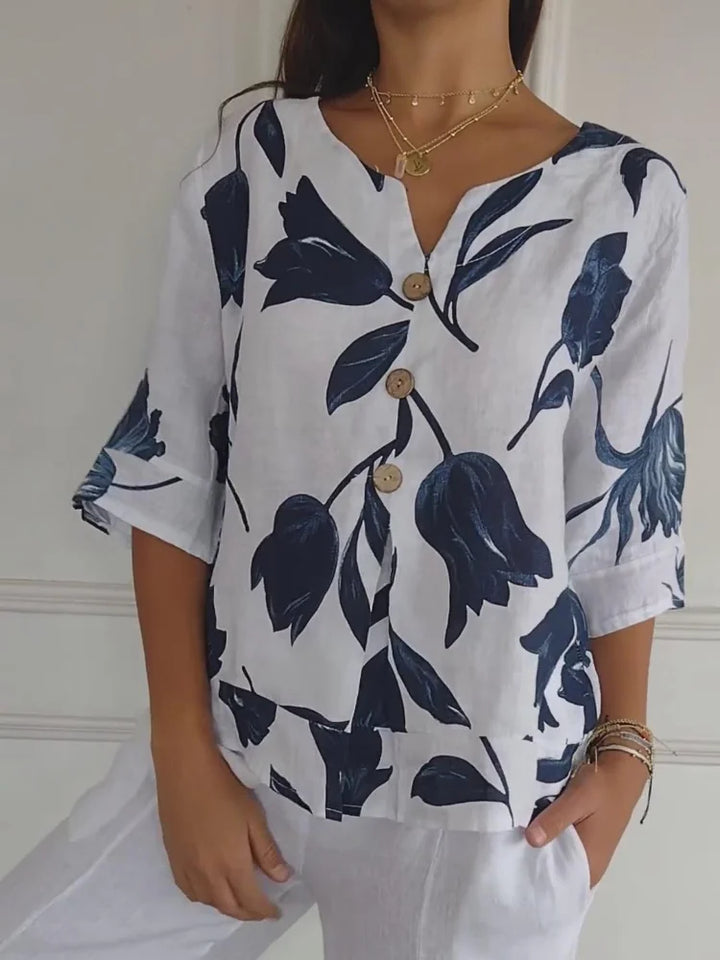 Clementine | Casual Floral Elegant Women’s Shirt