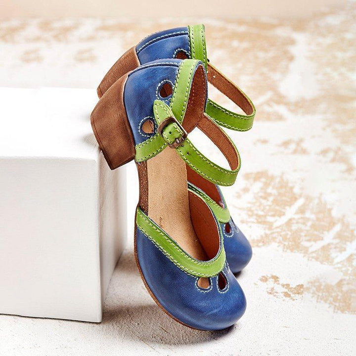 OLMINA - Orthopedic sandals with low heels