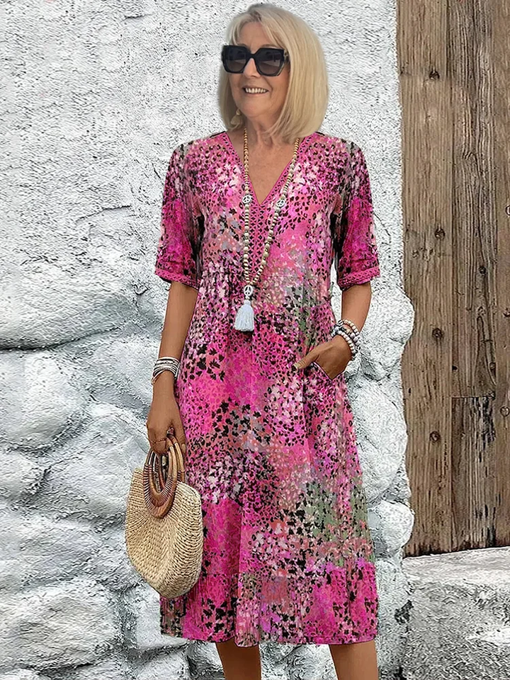 SAINA | Vibrant Mid Length Dress