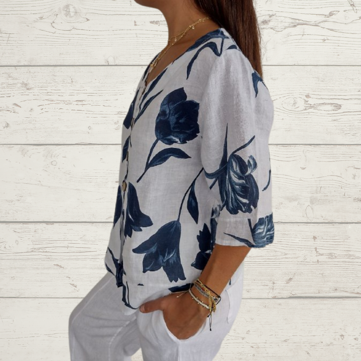 Clementine | Casual Floral Elegant Women’s Shirt