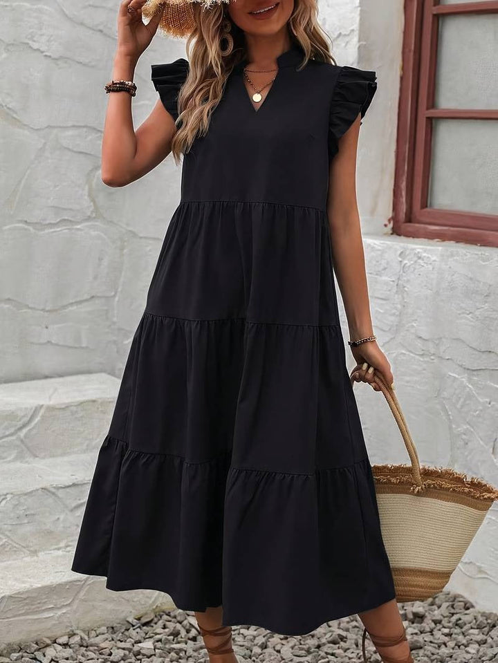 Labella - Elegant summer dress with ruffled sleeves